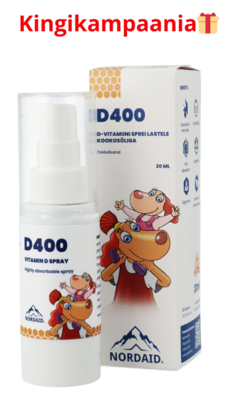 Nordaid D vitamiin sprei kookosõliga beebidele