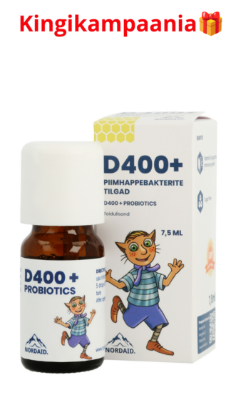 Nordaid D400 + piimhappebakterite tilgad beebile